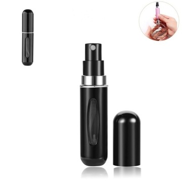 mini ATOMIZER kieszonkowy perfumy 5 ml czarny
