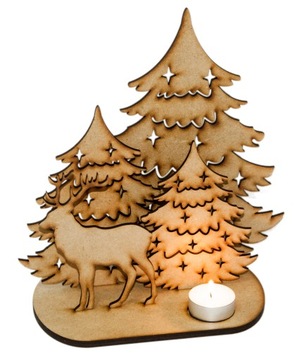 Podstawka stroik ŚWIECZKA ŚWIĄTECZNA Choinka Led