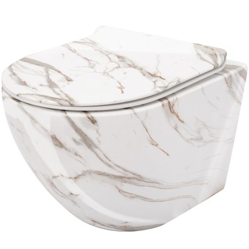Misa WC Rea Bezrantowa Carlos Rimless Lava Marmur