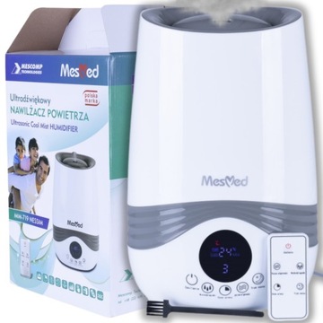 NAWILŻACZ ULTRADŹWIĘKOWY MESMED ZDALNE STEROWANIE 4L CICHA PRACA 28W PILOT