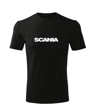 Koszulka T-shirt męska M156 SCANIA SKANIA czarna rozm XXL