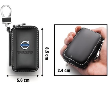 EKOSKÓRA ETUI SASZETKA POKROWIEC NA KLUCZE KLUCZYK SAMOCHODOWY VOLVO LOGO