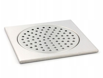 KRATKA ŚCIEKOWA TEBO SREBRNY MAT 20x20CM