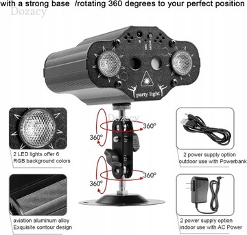 Сценические лазерные лучи с 72 узорами и дистанционным управлением