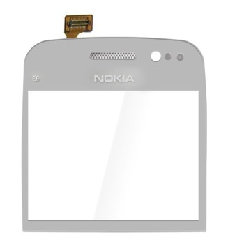 Dotyk do Nokia E6 wraz z warstwą klejącą srebrny