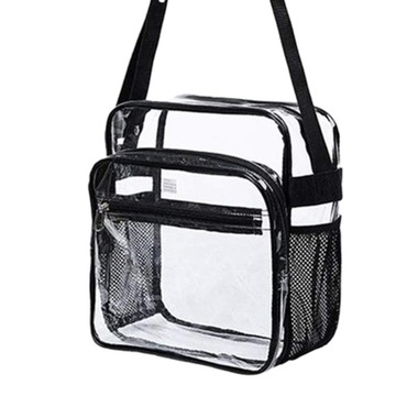 Простая прозрачная сумка с внутренним клапаном.