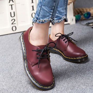 39 CZERWONE GLANY OXFORDKI PÓŁBUTY TRAPERKI DR1461