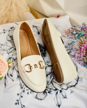 BIAŁE MOKASYNY DAMSKIE GOPPETA 39