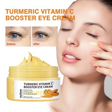 Крем для глаз с куркумой и витамином С снимает отечность, укрепляет и осветляет.