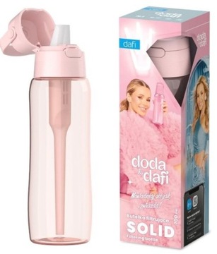 DAFI SOLID Butelka filtrująca wodę z wkładem filtr DODA Baby Pink 0,7 L