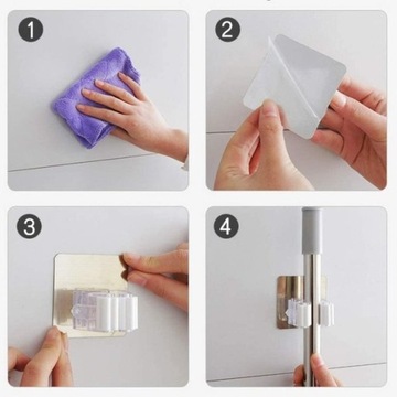 Самоклеящаяся ВЕШАЛКА-ДЕРЖАТЕЛЬ ЩЕТКИ ШВАБРА