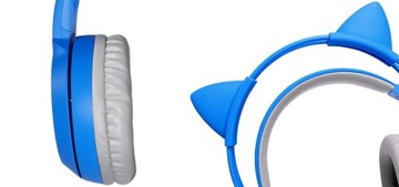 ИГРОВЫЕ НАУШНИКИ КОШАЧЬИ УШИ МИКРОФОН + ПУЛЬТ ДУ