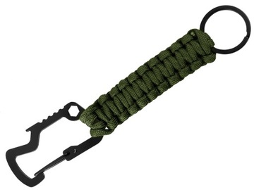 LINKA PARACORD KARABIŃCZYK KARABINEK DOMINATOR BRELOK OLIVE