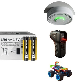 BATERIE ALKALICZNE AA / LR6 EVERACTIVE 2700mAh 2 SZT DO ZABAWEK PILOTA