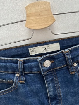 Topshop JAMIE jeans RURKI stretch 28 36 DZIURY