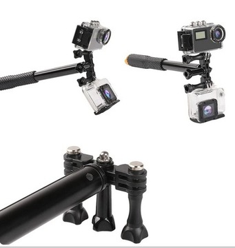 Адаптер лампы с двойным держателем TEE для 2 камер GoPro Xiaomi Sony