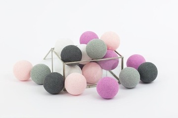 Zestaw lampek Cotton Balls Velvet Touch 10 kul