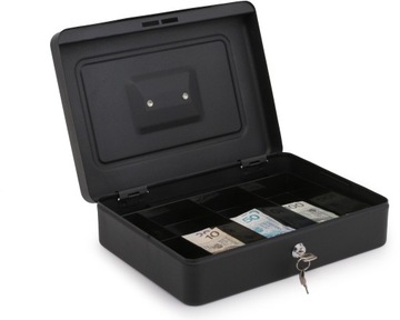 Металлическая КАССЕТА ДЛЯ ДЕНЕГ, МОНЕТ, СЕЙФ С КЛЮЧОМ