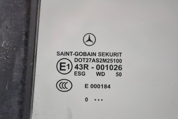 MERCEDES C218 CLS350 CDI 2011 RHD ZADNÍ LEVÉ OKNO DVEŘE