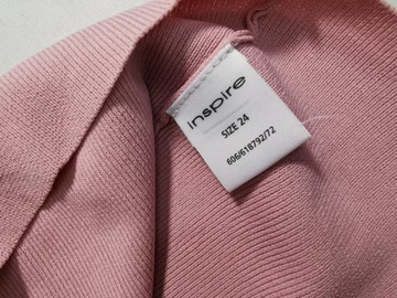 New Look bluzka różowa prążek maxi 52