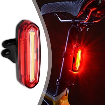 ЗАДНИЙ ВЕЛОСИПЕДНЫЙ ФОНАРЬ, ЗАРЯДНЫЙ, USB LED COB, КРАСНЫЙ, АККУМУЛЯТОРНЫЙ
