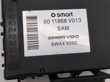 SMART FOURTWO MODUL ŘÍZENÍ BSI SAM 5WK45090 0011868V013