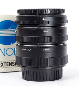 MINOLTA MD PIERŚCIENIE POŚREDNIE 14mm 21mm 28mm