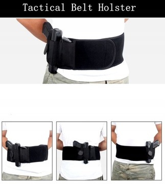 Кобура тактическая, эластичная, на липучке, черная, военная, на оружейный ремень