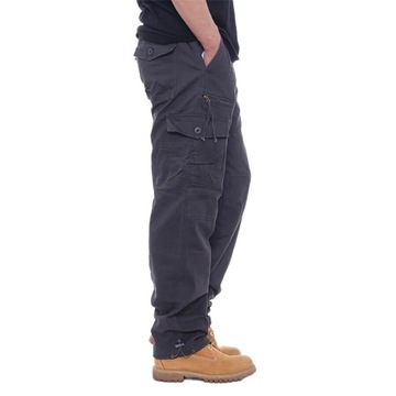 FGKKS Men Multi-pocket Cargo Pants Zipper Pure Cot