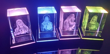 3D кристалл идея подарка сувенирная статуэтка юбилей Иисус Мария 60х40