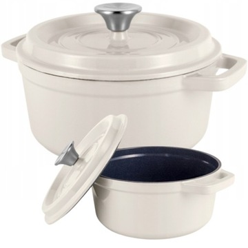 EMALIOWANY GARNEK ŻELIWNY 2,2L VINTAGE CUISINE
