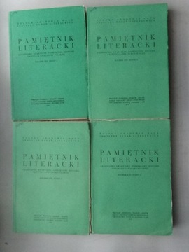 PAMIĘTNIK LITERACKI Rocznik LXV/1974, komplet 1-4
