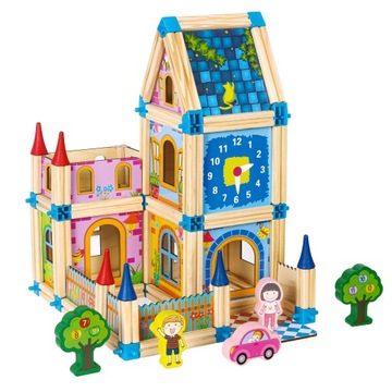 Деревянные конструкторы для строительства дома 6в1 ECOTOYS