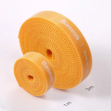 Лента-органайзер для кабеля Baseus Velcro - липучка, черная, 1 м