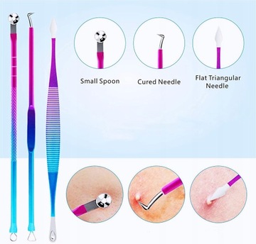 ZESTAW ŁYŻECZKI UNNY USUWANIE ZASKÓRNIKÓW WĄGRÓW