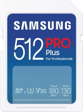SAMSUNG MB-SD512SB/WW Full SD PRO Plus 2023, карта памяти 512 ГБ + устройство чтения B