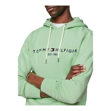 TOMMY HILFIGER OCIEPLANA BLUZA MĘSKA TOMMY LOGO HOODY ZIELONA r.XL