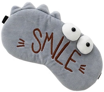 OPASKA NA OCZY MASKA DO SPANIA RELAKSU ROBAK SMILE SMOK POTWÓR STWÓR OLDMAN