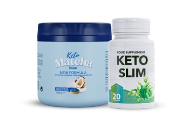 Keto Mactha Blue + Keto Slim (150ml + 20 cap.) Super zestaw do odchudzania
