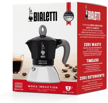 Кофеварка MOKA INDUCTION II 2tz BLACK BIALETTI, индукционная