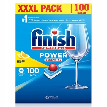 FINISH ALL IN1 POWER ESSENTIAL LEMON 100 шт. ТАБЛЕТКИ ДЛЯ ПОСУДОМОЕЧНОЙ МАШИНЫ КАПСУЛЫ