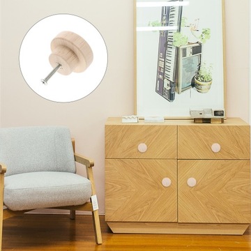 Ручки ручки для ящиков мебельных шкафов | круглый | деревянные | 8 шт.