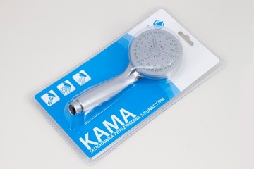 GUTTA SŁUCHAWKA NATRYSKOWA 3-FUNKCYJNA CHROM KAMA