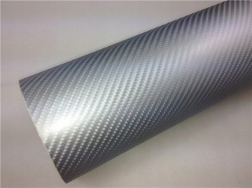 CARBON WRAP CARBON 4D СЕРЕБРЯНЫЙ ШПОН 50см RAKLA