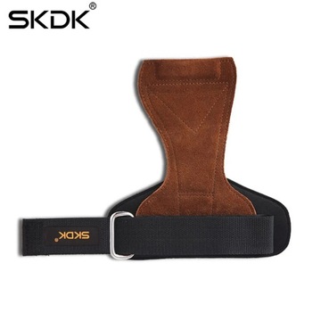 Перчатки из воловьей кожи для спортзала, противоскользящие подушечки для силового пояса, становая тяга