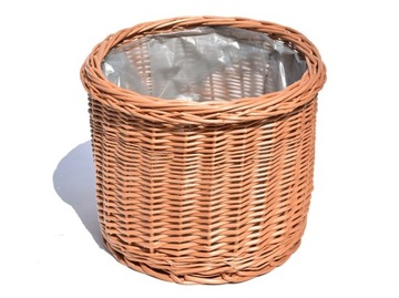 Doniczka okrągła na kwiaty wiklinowa donica 33cm