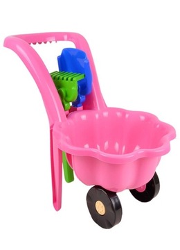 Тачка-тележка Daisy с лопатой и граблями