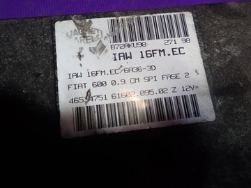 FIAT SEICENTO 0,9 0,900 JEDNOTKA MOTORU 46534751