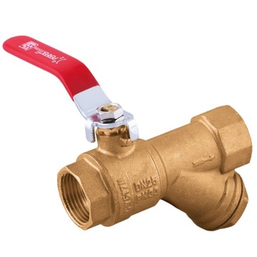 PERFEXIM ZAWÓR KULOWY Z FILTREM SKOŚNYM MOSIĘŻNY DN15 PERFEKT SYSTEM 1/2 WW