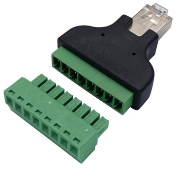 Wtyk RJ45 FTP Zaciski śrubowe